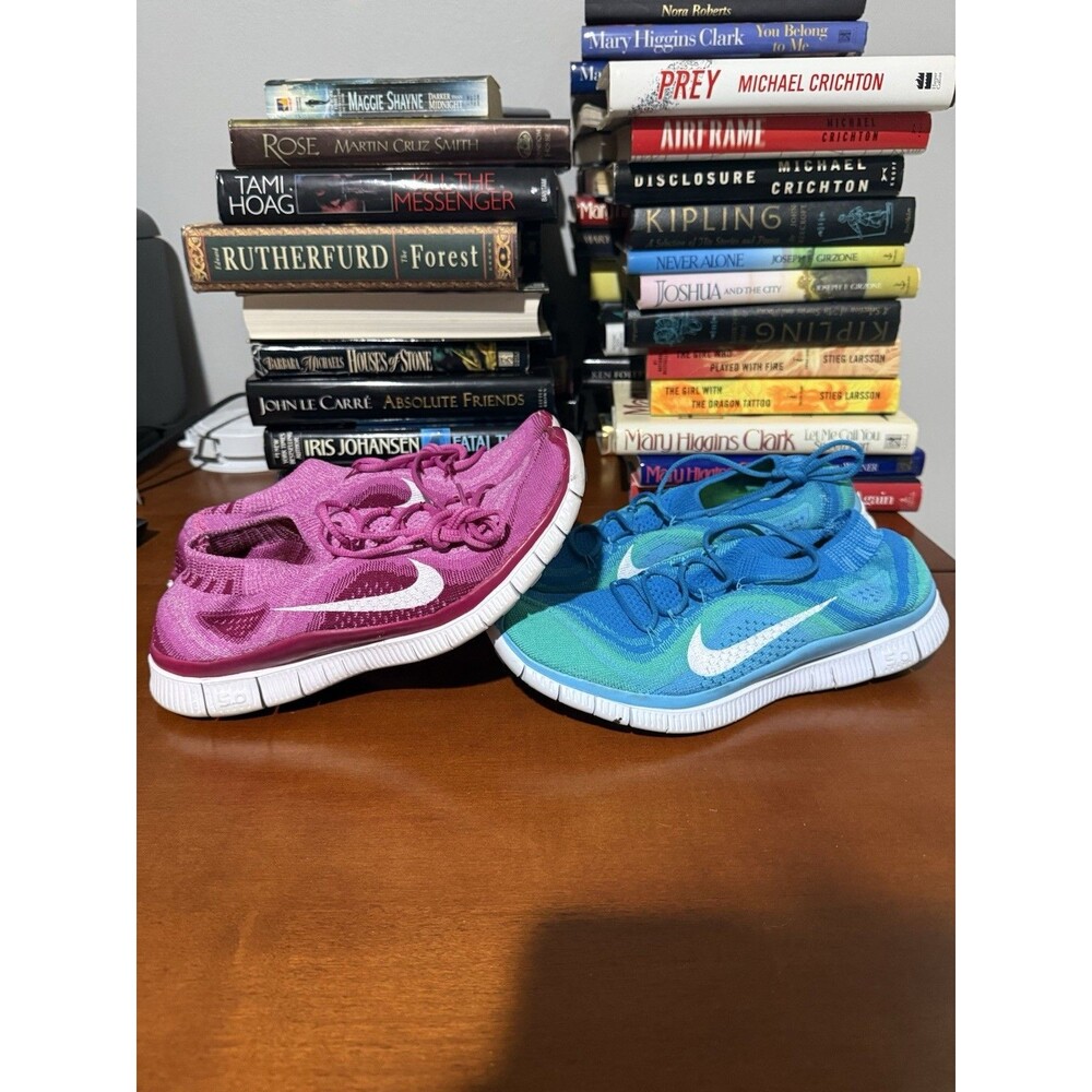 Nike Free 5.0 Flyknit Women's Running Shoes 615806-413 Size 9 LOT OF 2